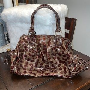 Brown & Gold printed purse